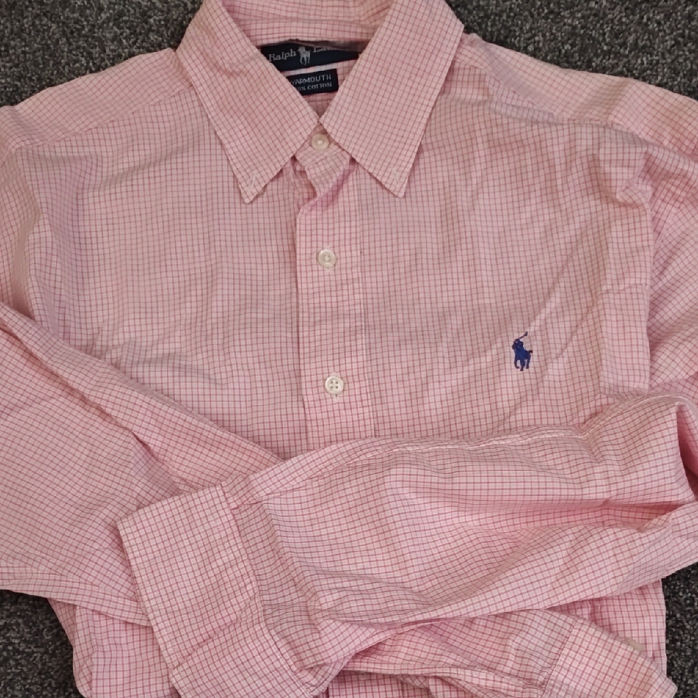 Ralph Lauren Men's Pink Plaid Shirt